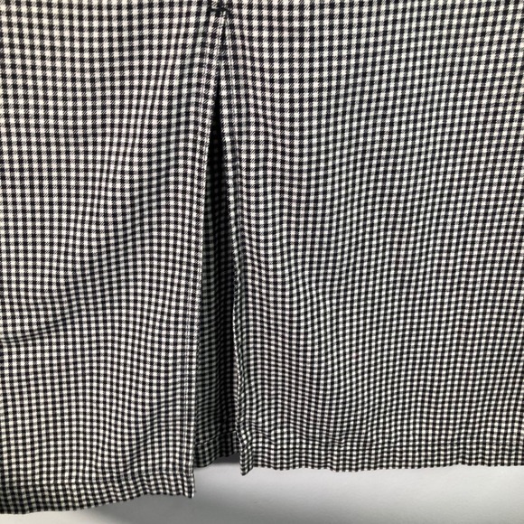 Womens Vintage Susan Bristol Gingham Maxi Skirt 10 Black White Cotton Back Zip - Picture 5 of 8